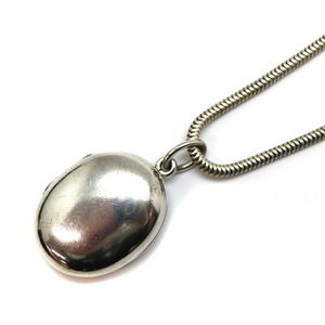 Tiffany Locket Pendant Necklace Silver